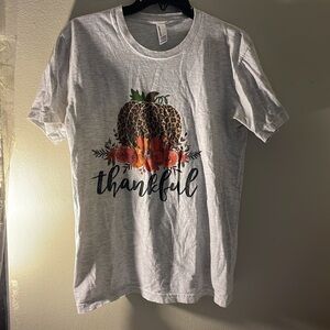 Medium American apparel heather grey thankful t shirt